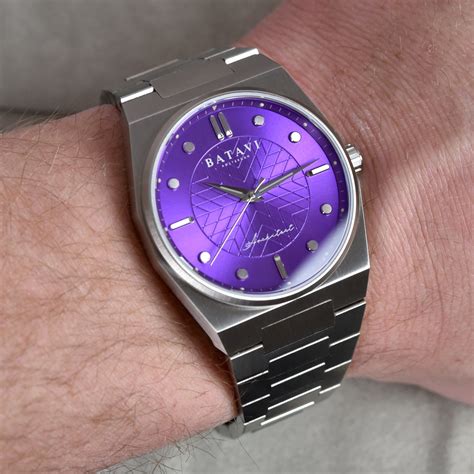 purple face watch men's.